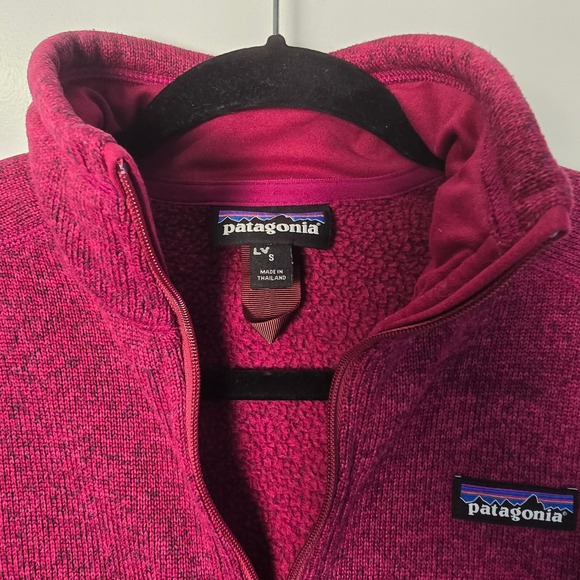 Patagonia Better Sweater 1/4 Zip Pullover Fleece Magenta Pink Heather Womens - Picture 10 of 16